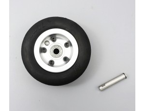 JP Hobby 70mm X 25mm Rubber Tire With Metal Wheel Hub  - 6.0mm (1 PC) 